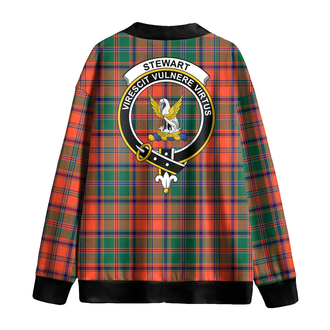 Stewart of Appin Ancient Tartan Crest Knitted Fleece Cardigan