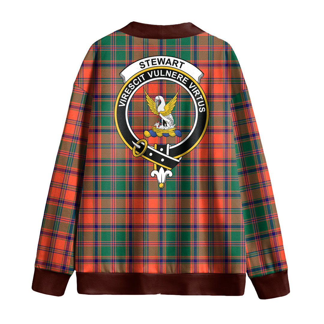 Stewart of Appin Ancient Tartan Crest Knitted Fleece Cardigan