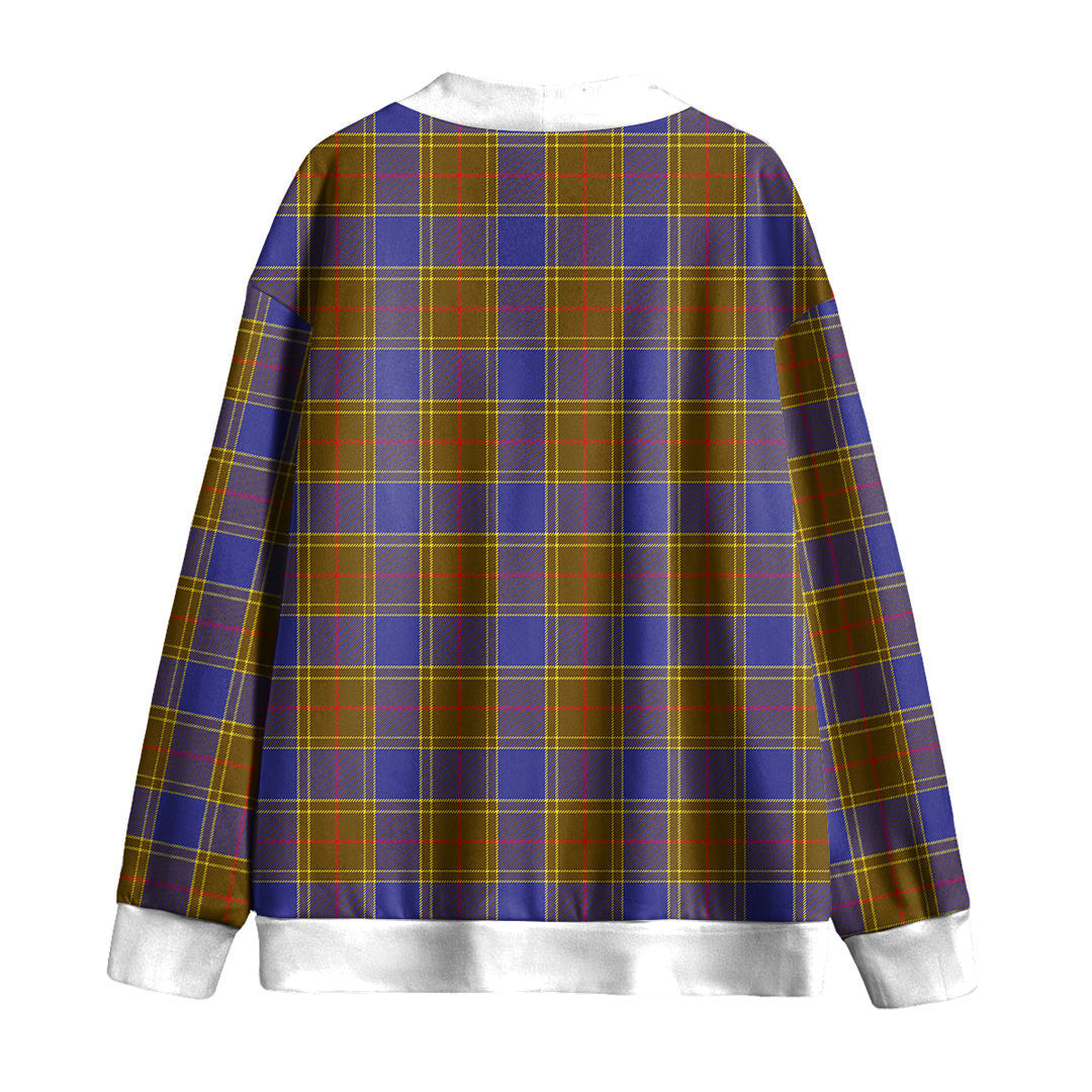 Balfour Modern Tartan Plaid Knitted Fleece Cardigan