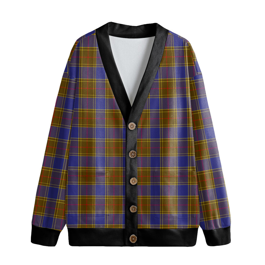 Balfour Modern Tartan Plaid Knitted Fleece Cardigan