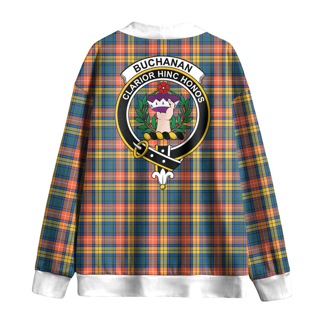 Buchanan Ancient Tartan Crest Knitted Fleece Cardigan