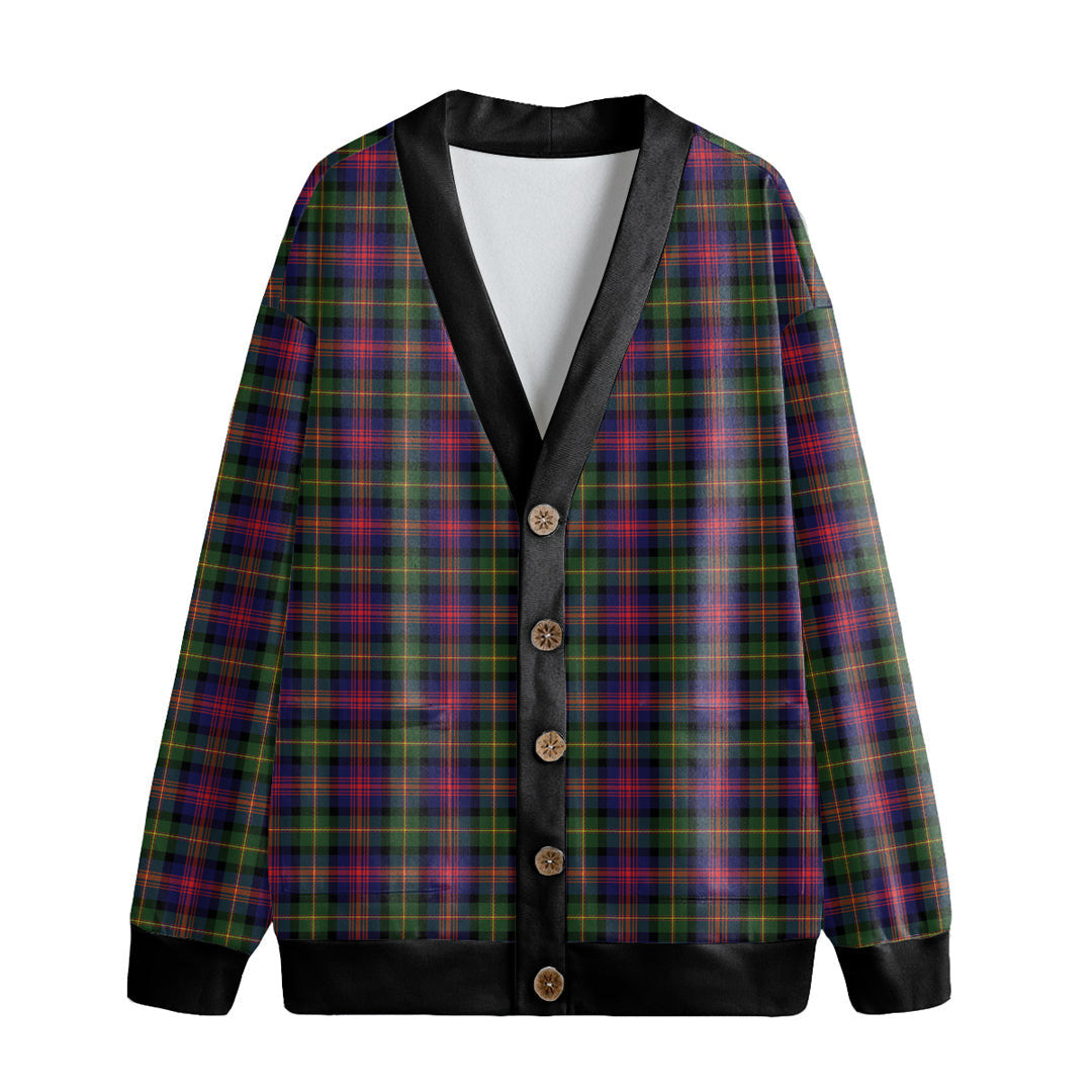 Logan Modern Tartan Plaid Knitted Fleece Cardigan