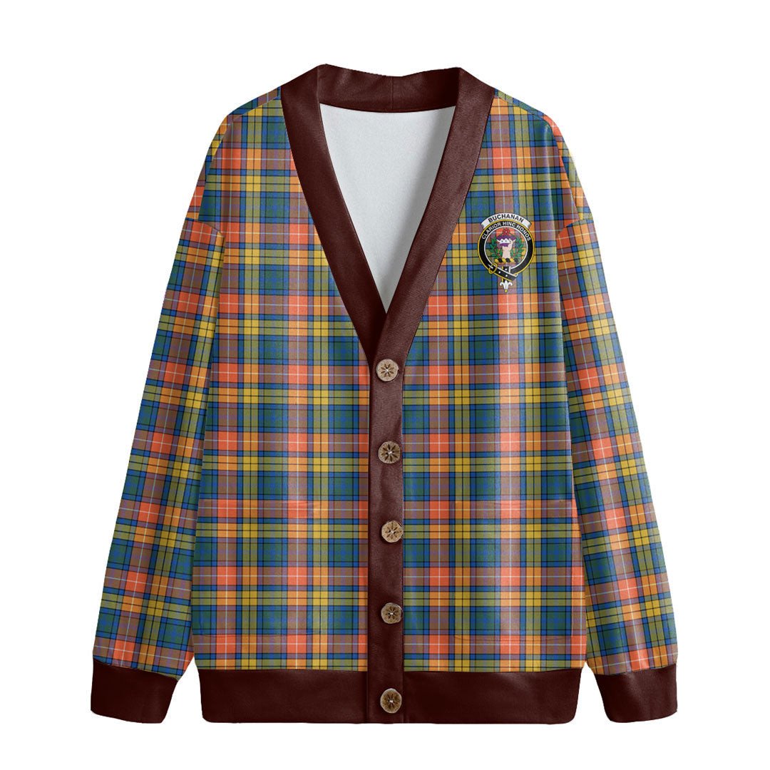 Buchanan Ancient Tartan Crest Knitted Fleece Cardigan