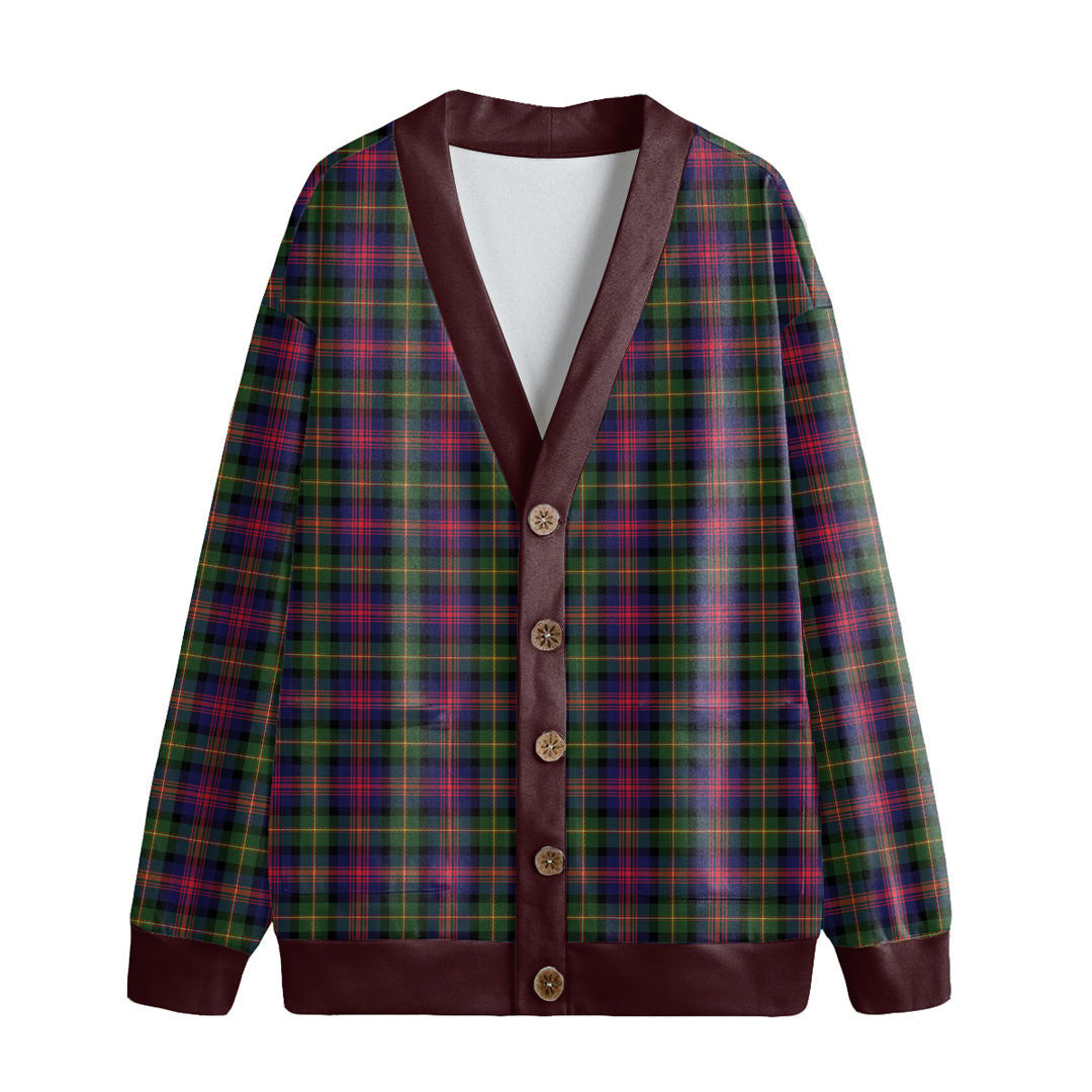 Logan Modern Tartan Plaid Knitted Fleece Cardigan