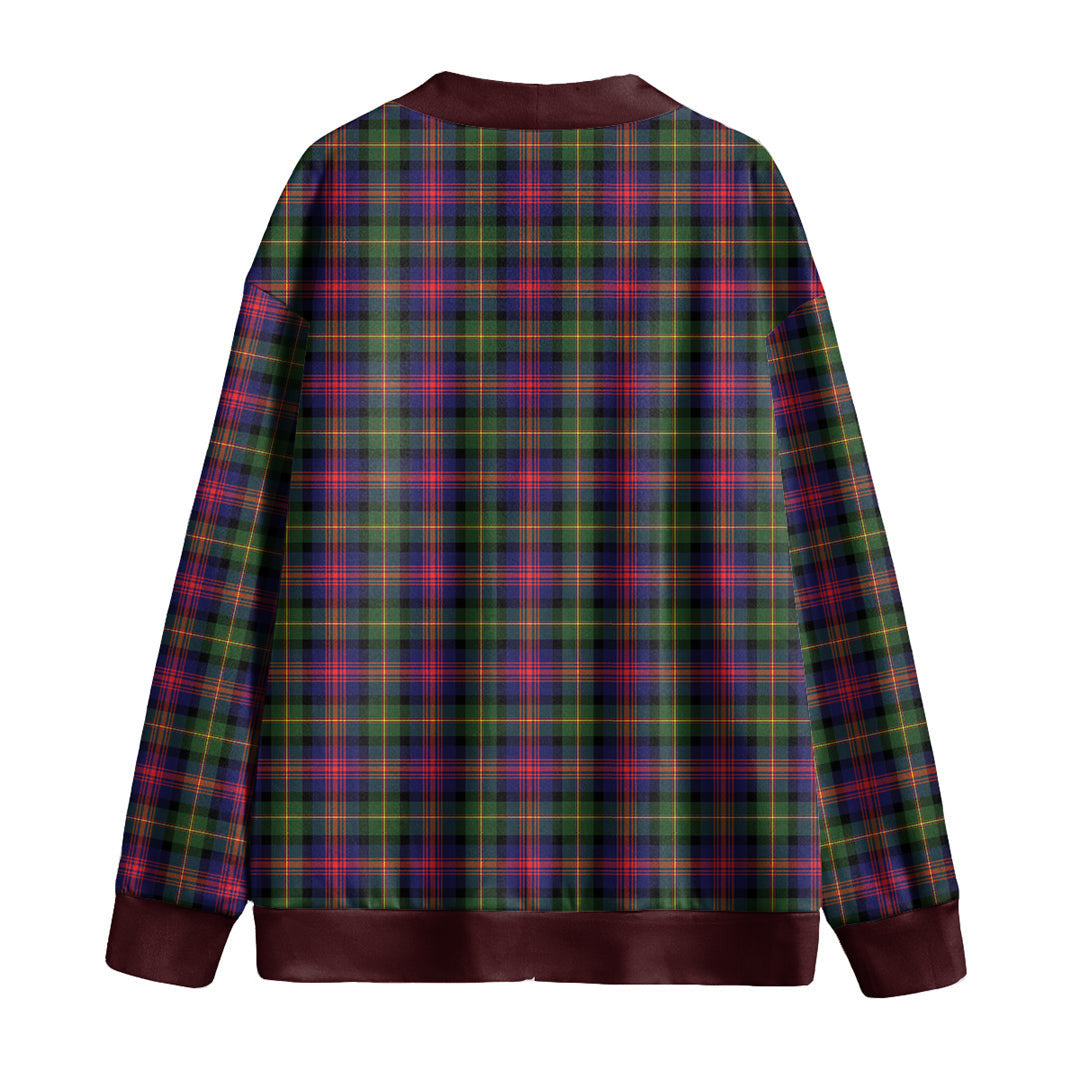 Logan Modern Tartan Plaid Knitted Fleece Cardigan