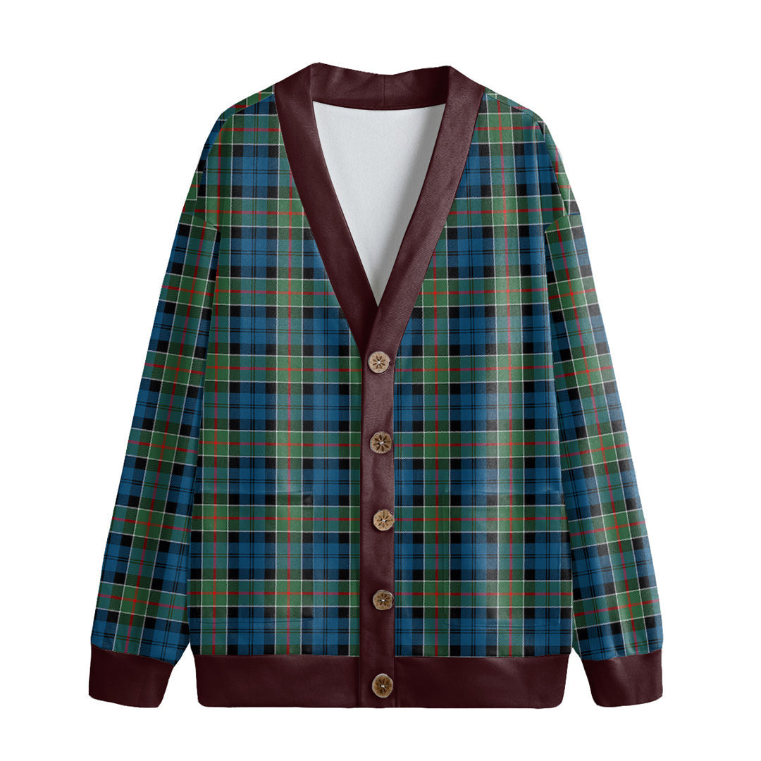 Colquhoun Ancient Tartan Plaid Knitted Fleece Cardigan