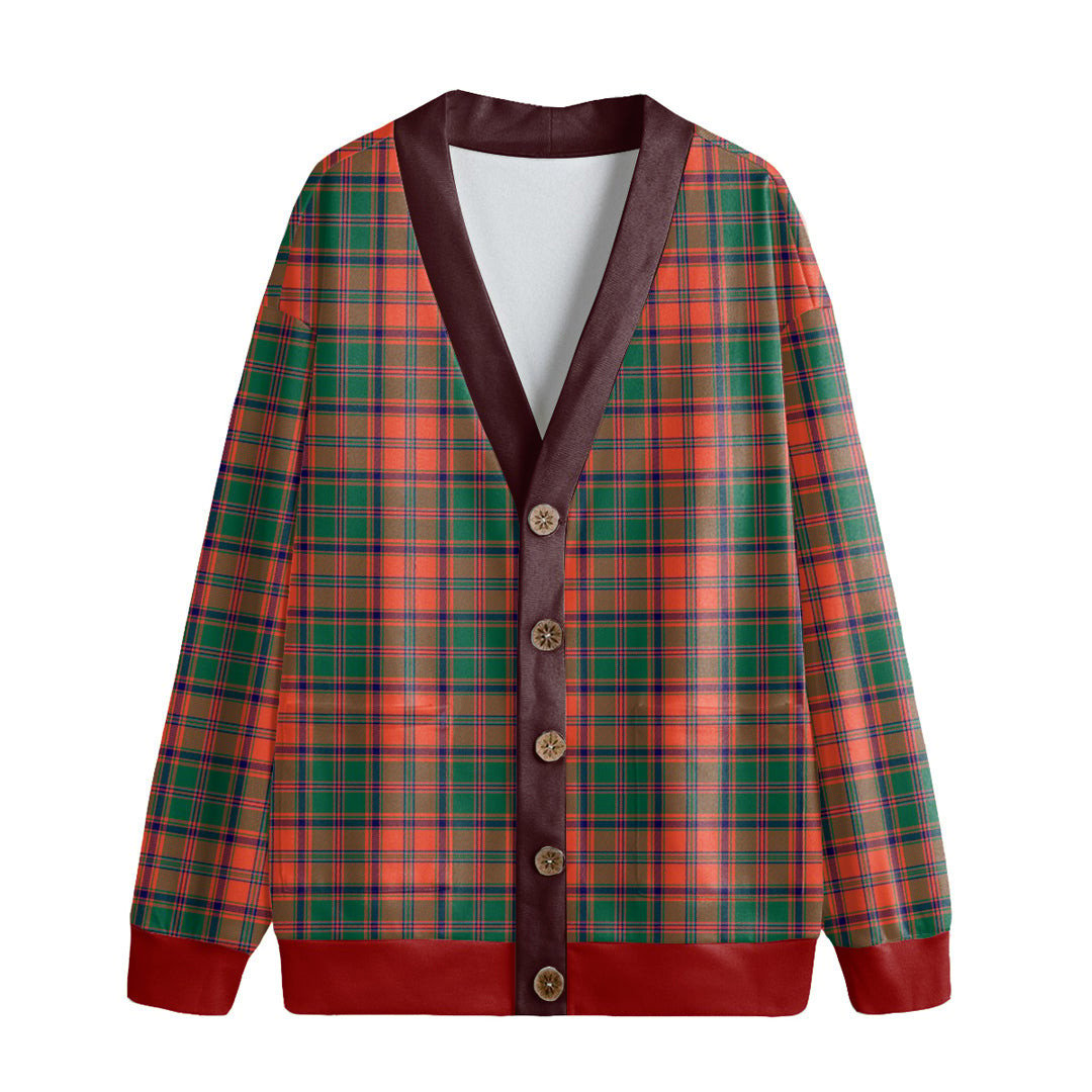 Stewart of Appin Ancient Tartan Plaid Knitted Fleece Cardigan