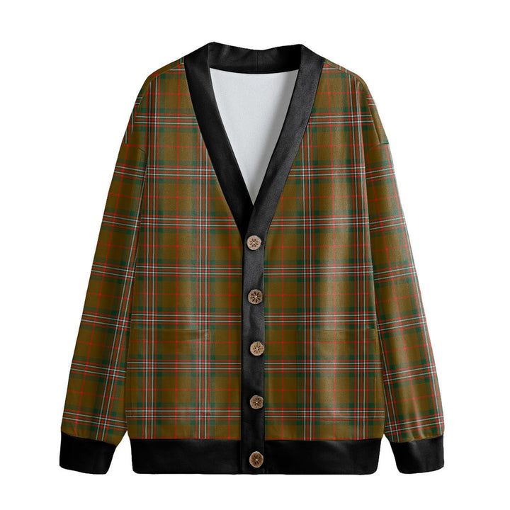 SCOTT BROWN MODERN Tartan Plaid Knitted Fleece Cardigan