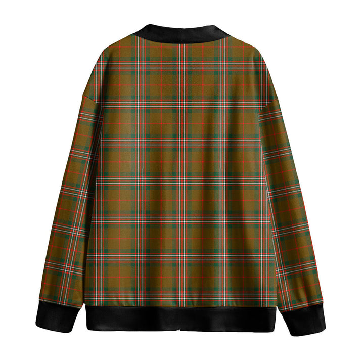 SCOTT BROWN MODERN Tartan Plaid Knitted Fleece Cardigan