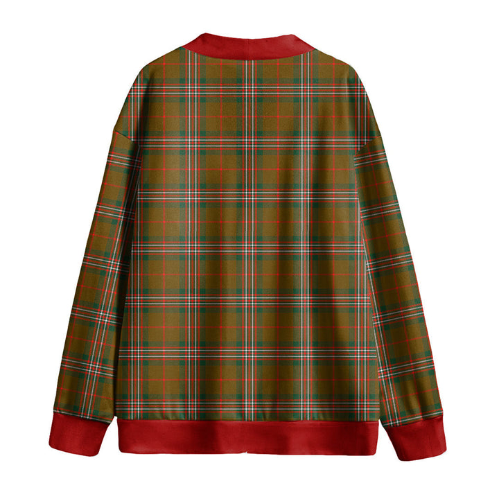 SCOTT BROWN MODERN Tartan Plaid Knitted Fleece Cardigan