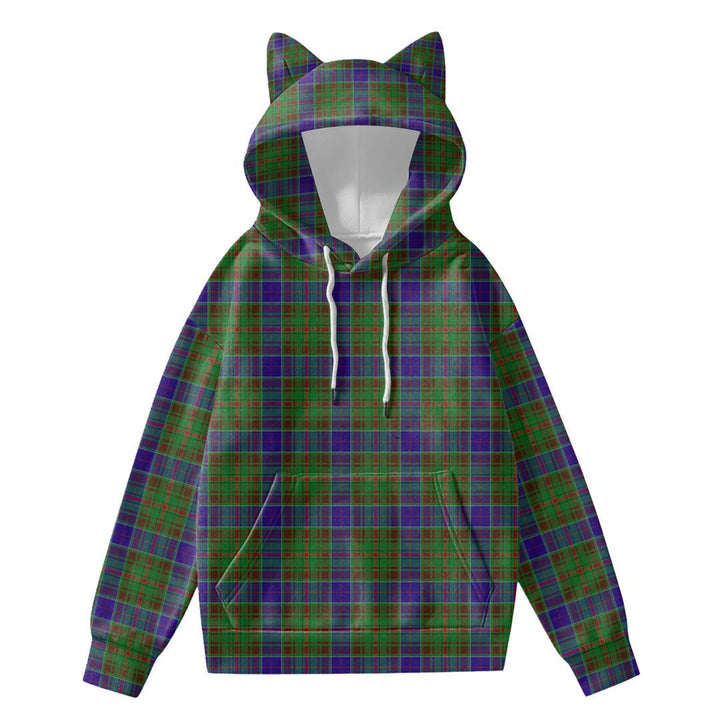 Adam Tartan Plaid Hoodie Decorative Ears
