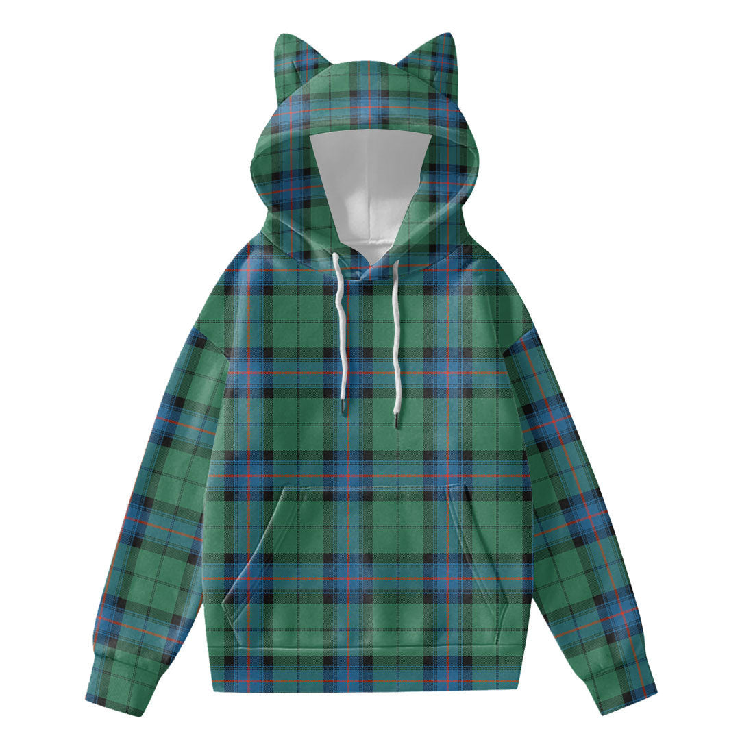 Armstrong Ancient Tartan Plaid Hoodie Decorative Ears