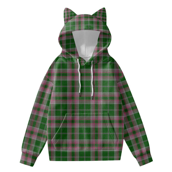 Gray Hunting Tartan Plaid Hoodie Decorative Ears