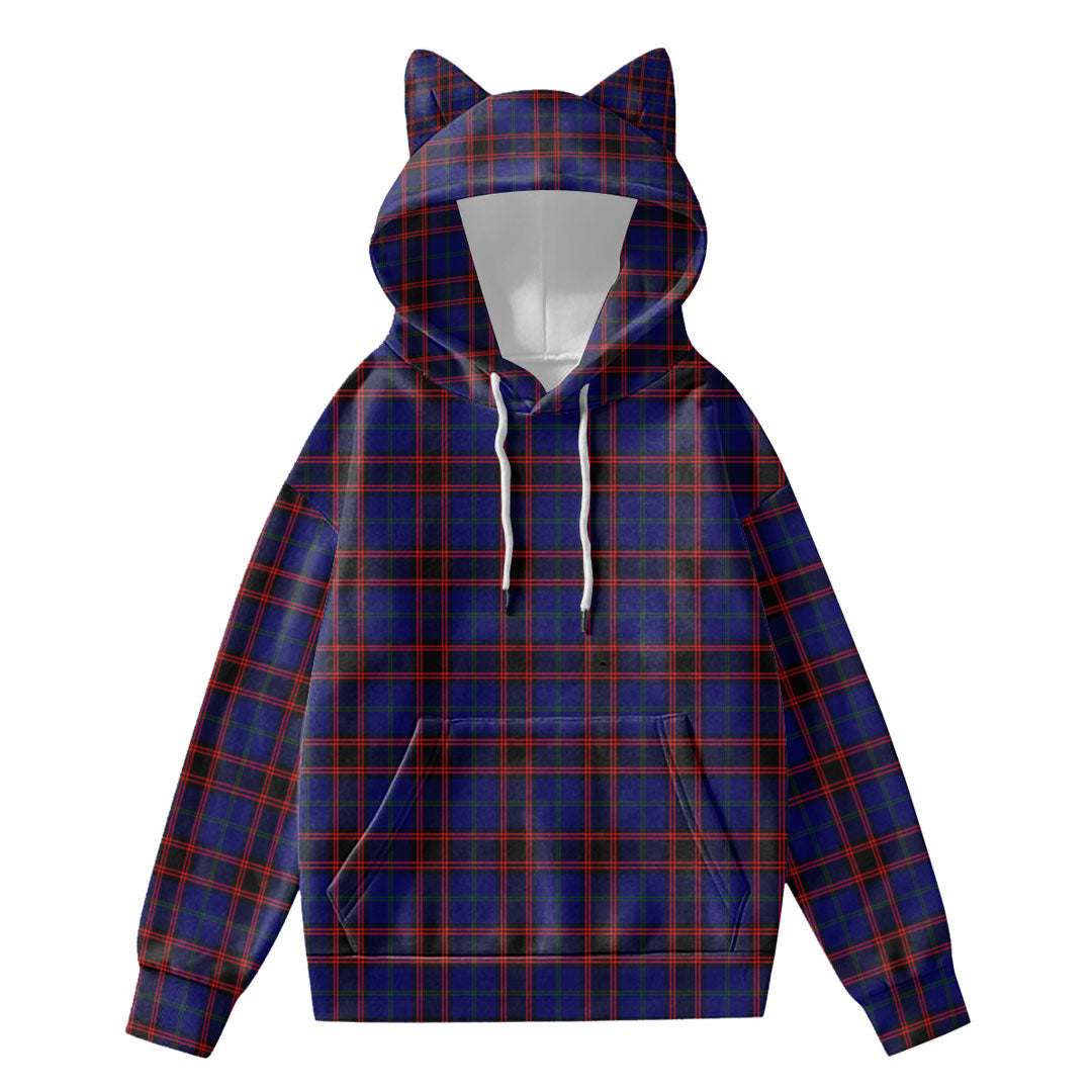 Home Modern Tartan Plaid Hoodie Decorative Ears