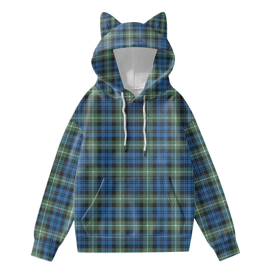 Lamont Ancient Tartan Plaid Hoodie Decorative Ears