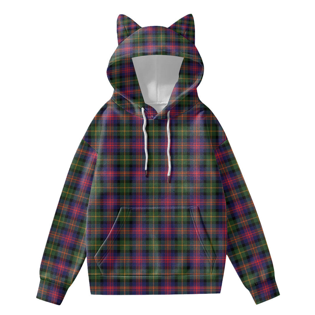 Logan Modern Tartan Plaid Hoodie Decorative Ears