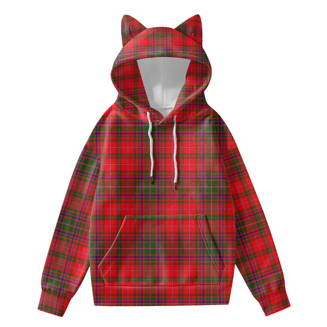 MacDougall Modern Tartan Plaid Hoodie Decorative Ears