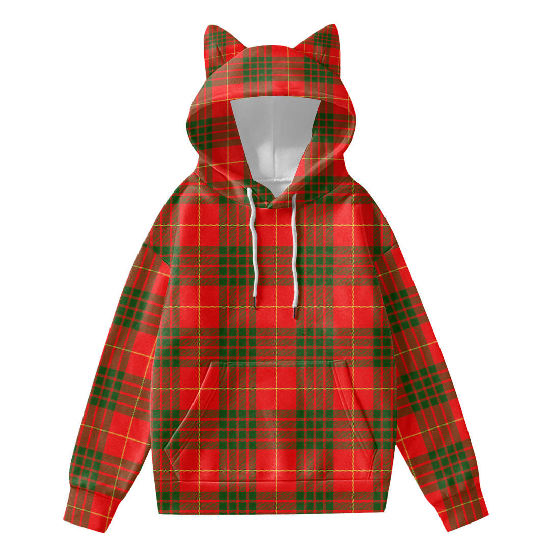 Cameron Modern Tartan Plaid Hoodie Decorative Ears