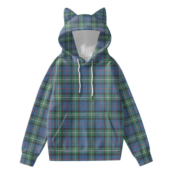 MacPhail Hunting Ancient Tartan Plaid Hoodie Decorative Ears