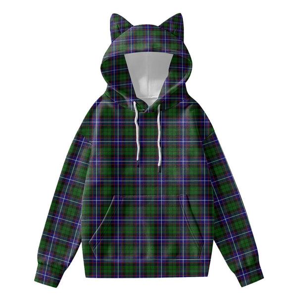 Russell Modern Tartan Plaid Hoodie Decorative Ears