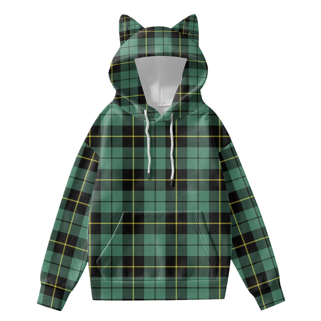 Wallace Hunting Ancient Tartan Plaid Hoodie Decorative Ears