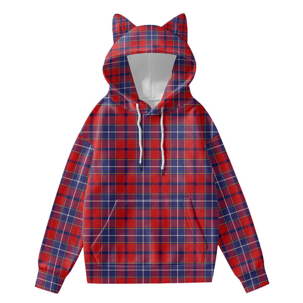 Wishart Dress Tartan Plaid Hoodie Decorative Ears