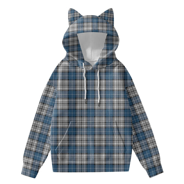 Napier Modern Tartan Plaid Hoodie Decorative Ears