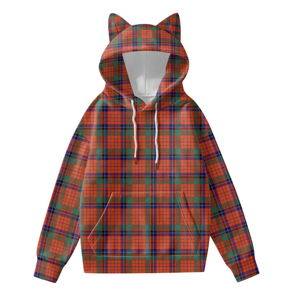 Nicolson Ancient Tartan Plaid Hoodie Decorative Ears