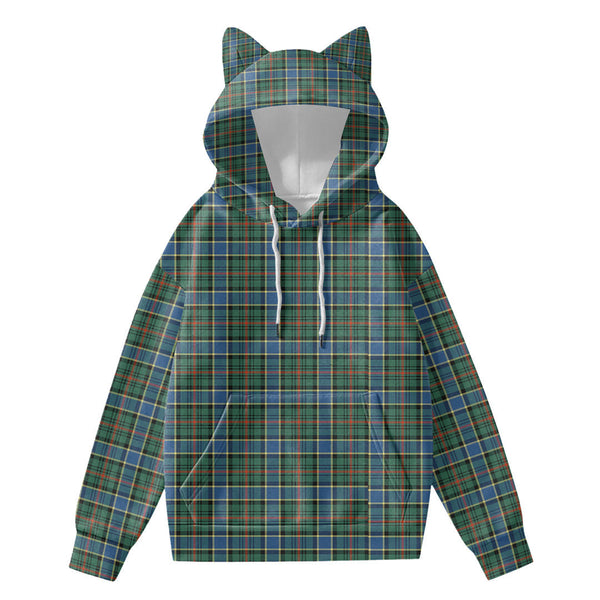 Ogilvie Hunting Ancient Tartan Plaid Hoodie Decorative Ears