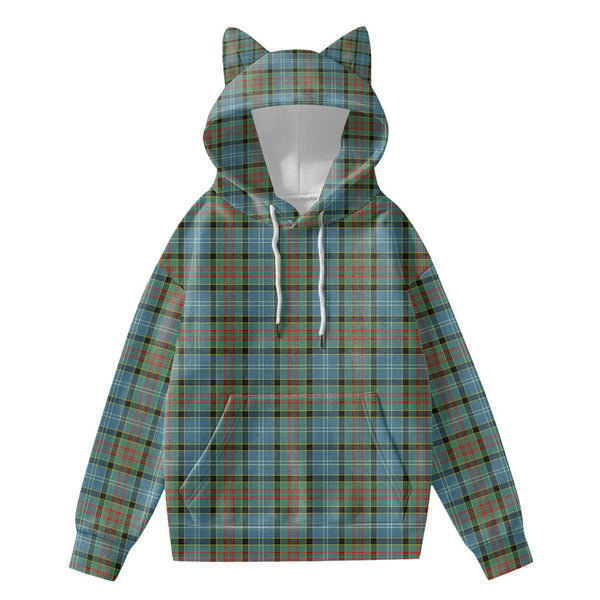 Paisley District Tartan Plaid Hoodie Decorative Ears