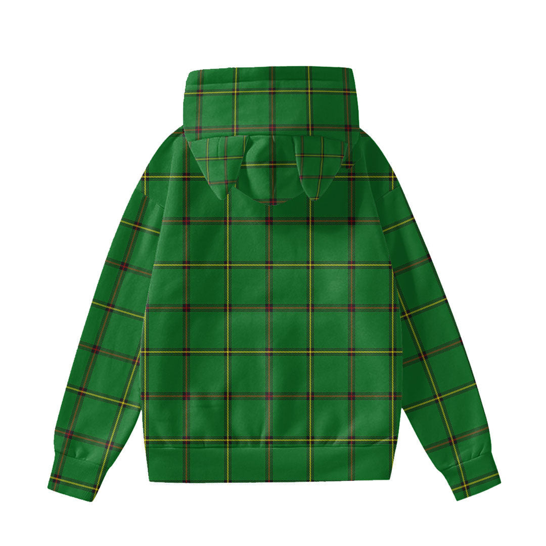 Don Tribe of Mar Tartan Plaid Hoodie Decorative Ears