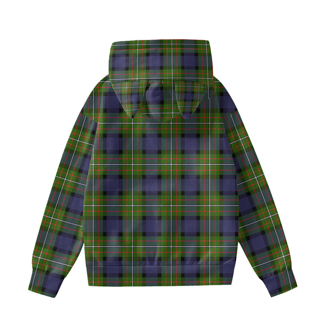 Fergusson Modern Tartan Plaid Hoodie Decorative Ears