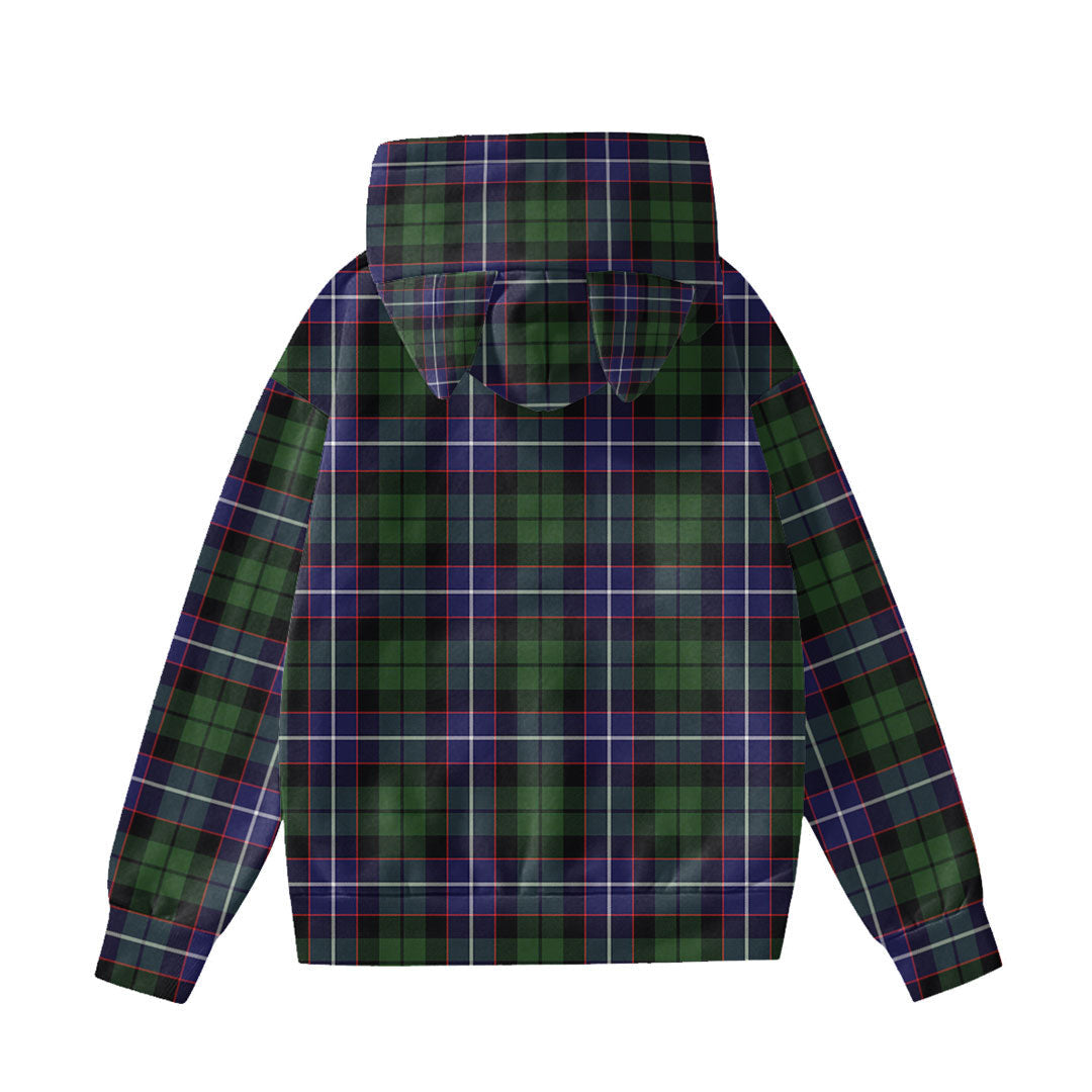 Galbraith Modern Tartan Plaid Hoodie Decorative Ears