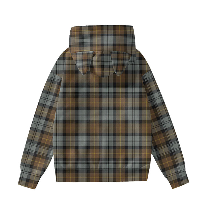 Gordon Weathered Tartan Plaid Hoodie Decorative Ears