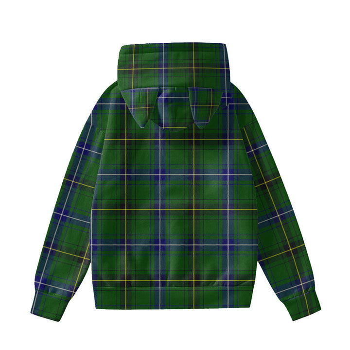 Henderson Modern Tartan Plaid Hoodie Decorative Ears