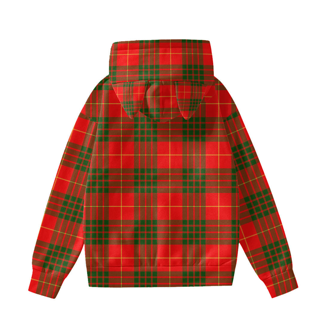 Cameron Modern Tartan Plaid Hoodie Decorative Ears