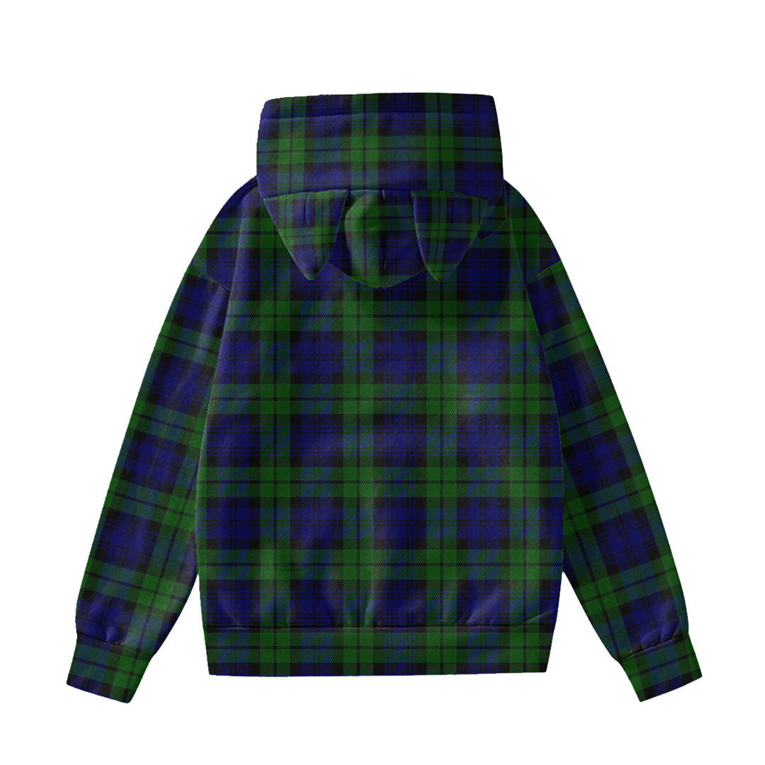 Campbell Modern Tartan Plaid Hoodie Decorative Ears