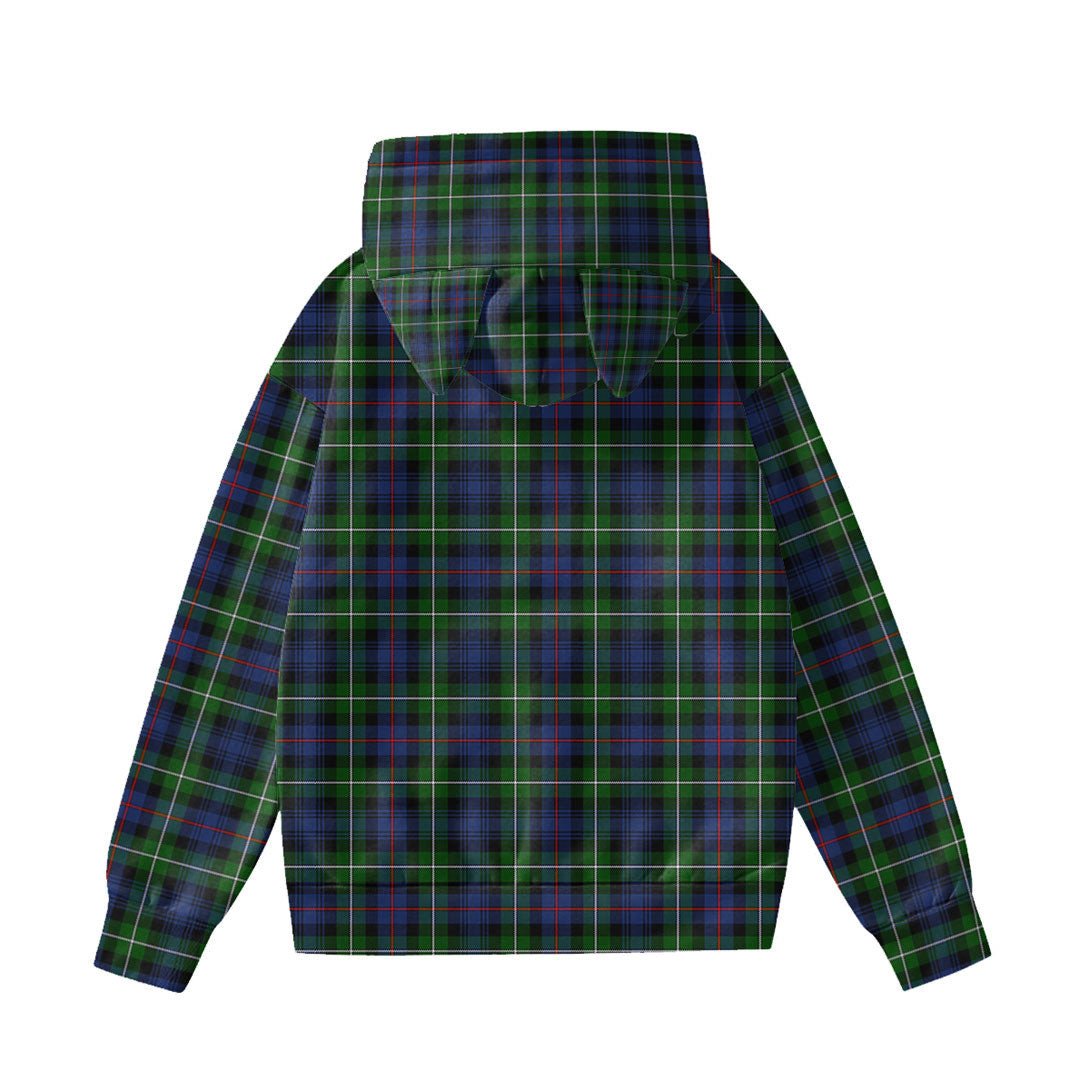 MacKenzie Modern Tartan Plaid Hoodie Decorative Ears