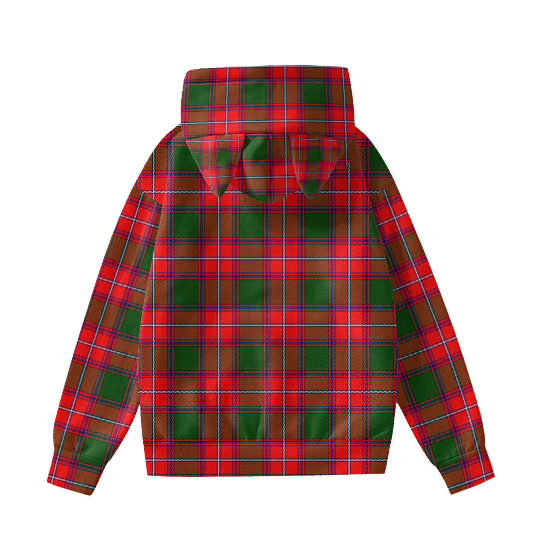 Rattray Modern Tartan Plaid Hoodie Decorative Ears