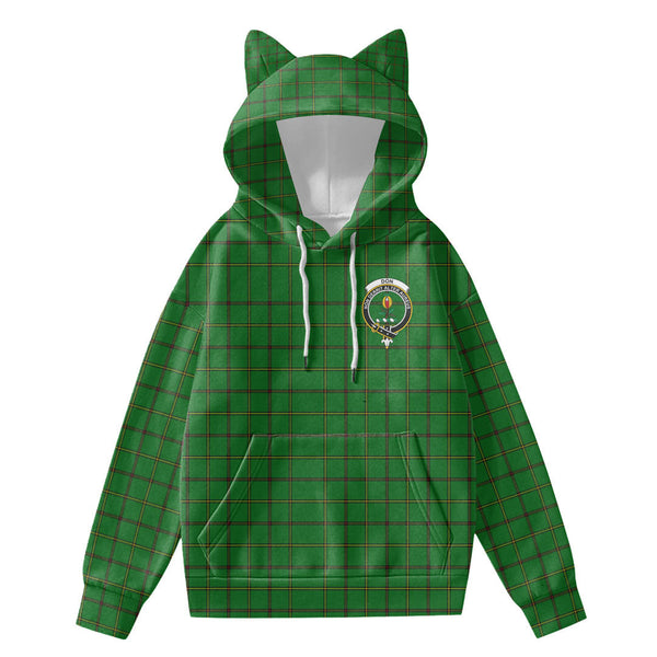 Don _Tribe of Mar Tartan Crest Hoodie Decorative Ears