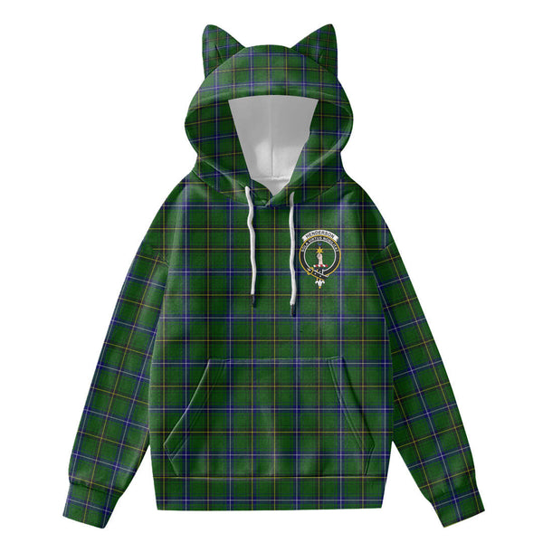 Henderson Modern Tartan Crest Hoodie Decorative Ears