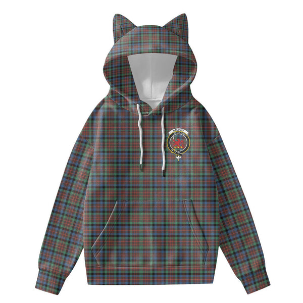 MacDuff Hunting Ancient Tartan Crest Hoodie Decorative Ears