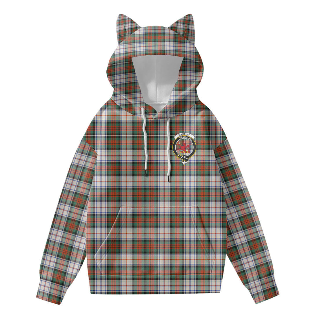 MacDuff Dress Ancient Tartan Crest Hoodie Decorative Ears