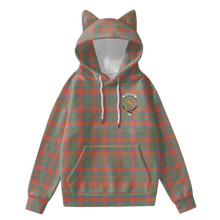 MacKintosh Ancient Tartan Crest Hoodie Decorative Ears