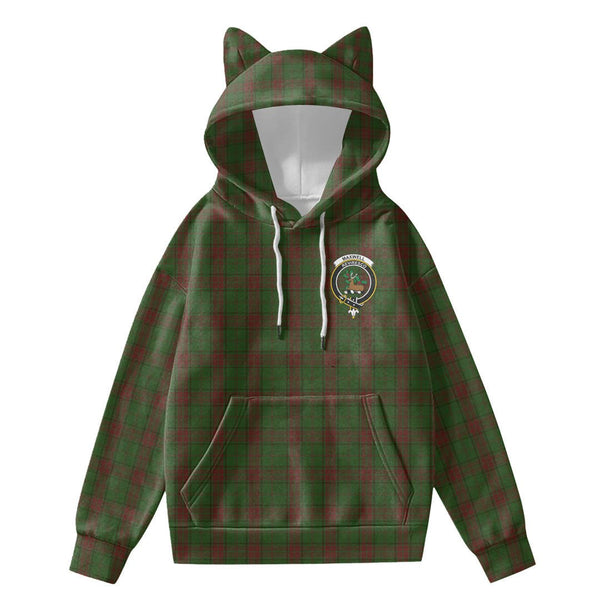 Maxwell Hunting Tartan Crest Hoodie Decorative Ears