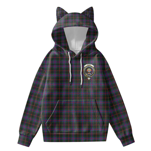 Nairn Tartan Crest Hoodie Decorative Ears