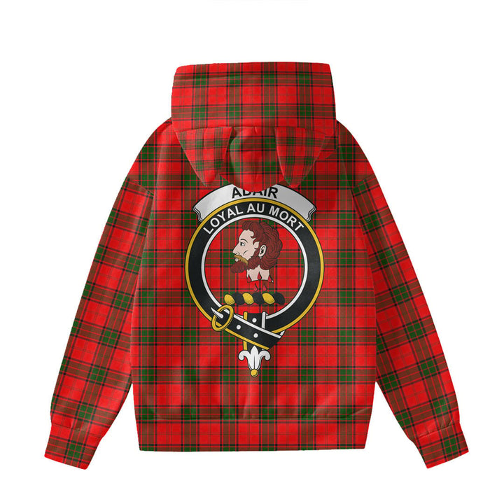 Adair Tartan Crest Hoodie Decorative Ears
