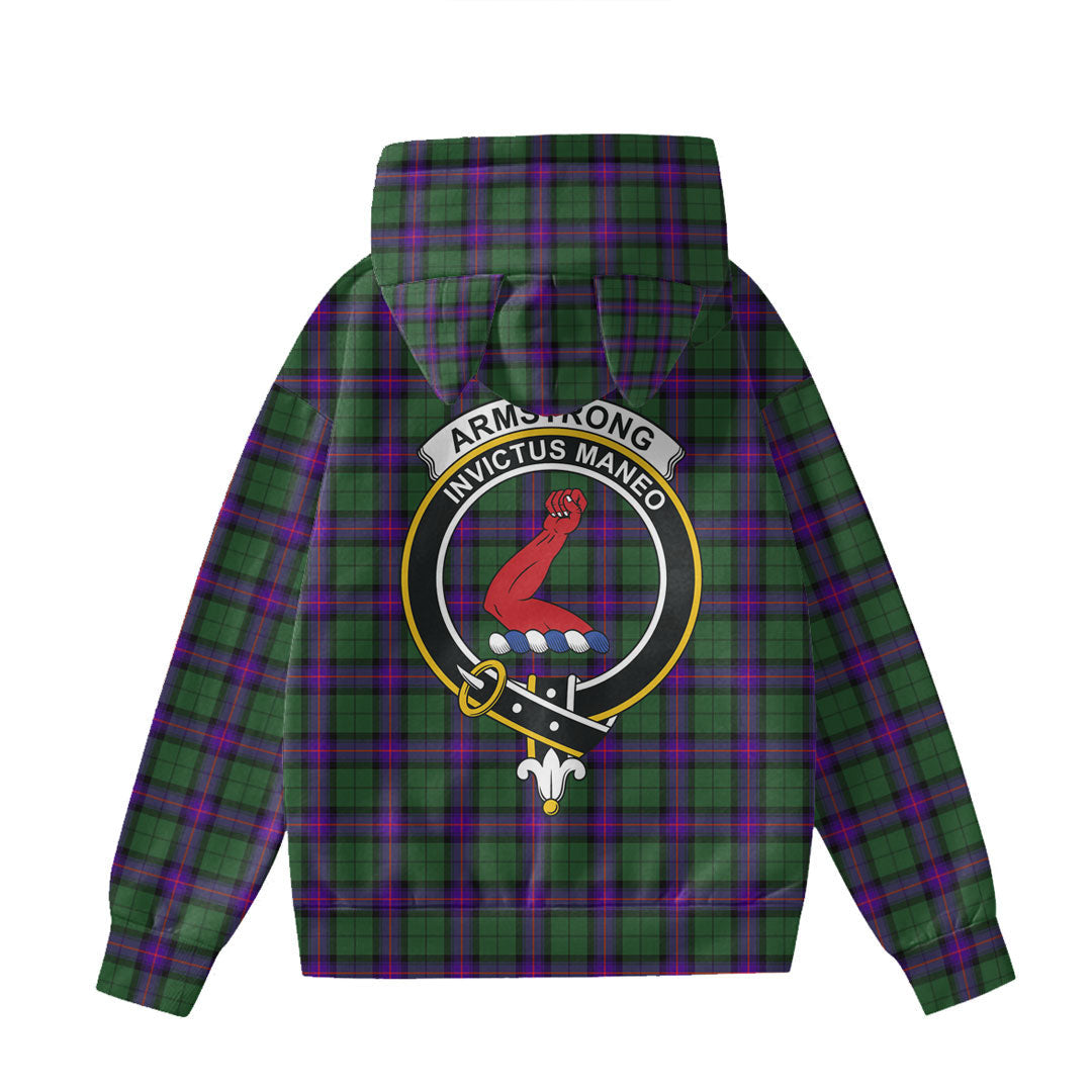 Armstrong Modern Tartan Crest Hoodie Decorative Ears