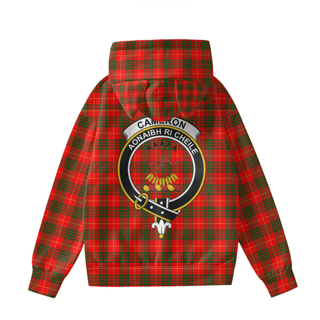 Cameron Modern Tartan Crest Hoodie Decorative Ears