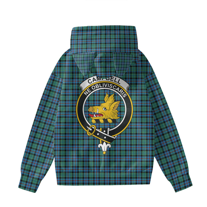 Campbell of Cawdor Ancient Tartan Crest Hoodie Decorative Ears